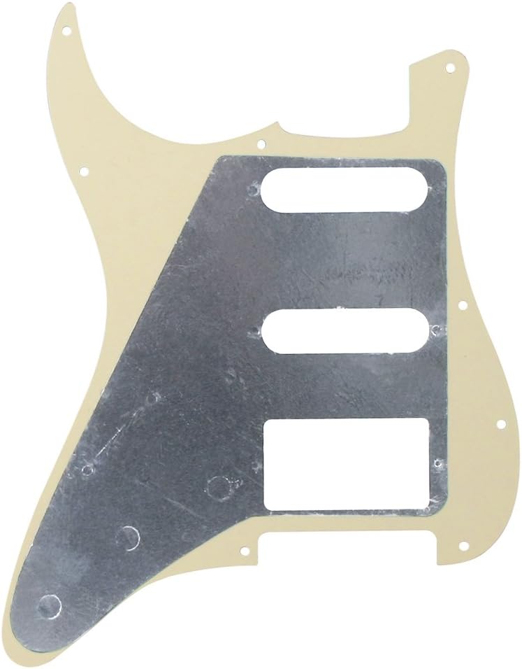FLEOR 11 Holes HSS Pickguard ST Style Guitar Pickguard Pick Guard Scratchplate with Screws,3Ply Cream - Image 3